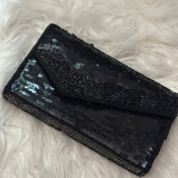 vintage sequin clutch La Regale Ltd - Picture 3 of 4